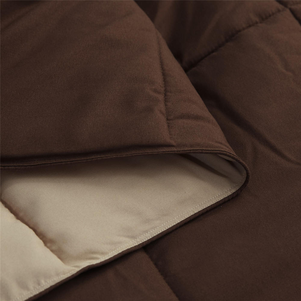 HIG 3pc All Season Lightweight Reversible Chocolate Down Alternative Comforters