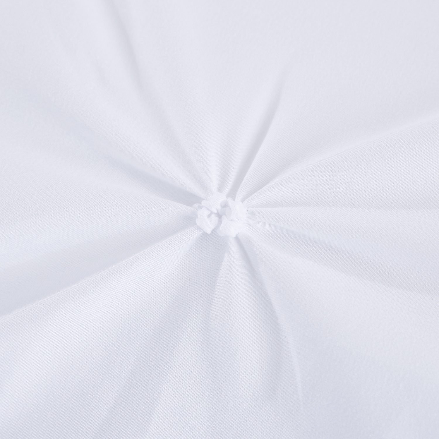 HIG White Pinch Pleat Design Luxurious Brushed Microfiber Bedding Set