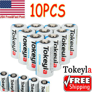 10x Tokeyla Cr123a Batteries 123 Cr17345 3v Lithium Battery For Toy Flashlight