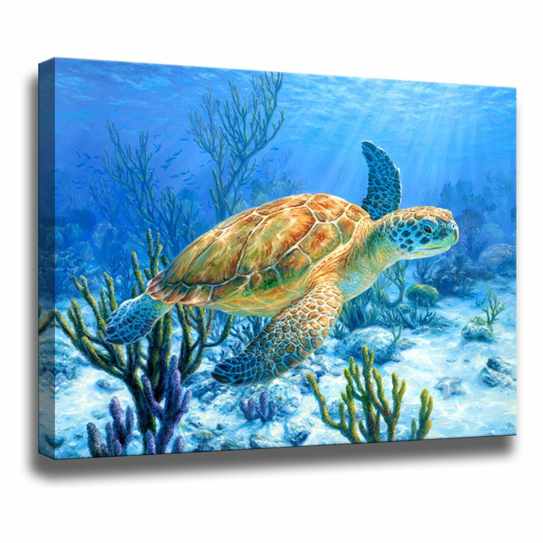 Meilaili Art Bathroom Decor Sea Turtle Pictures Painting Wall Sea Turtle Pictures Painting Wall Art