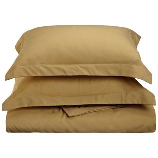 Clara Clark 3pc Duvet Cover Set Cal King Size Camel