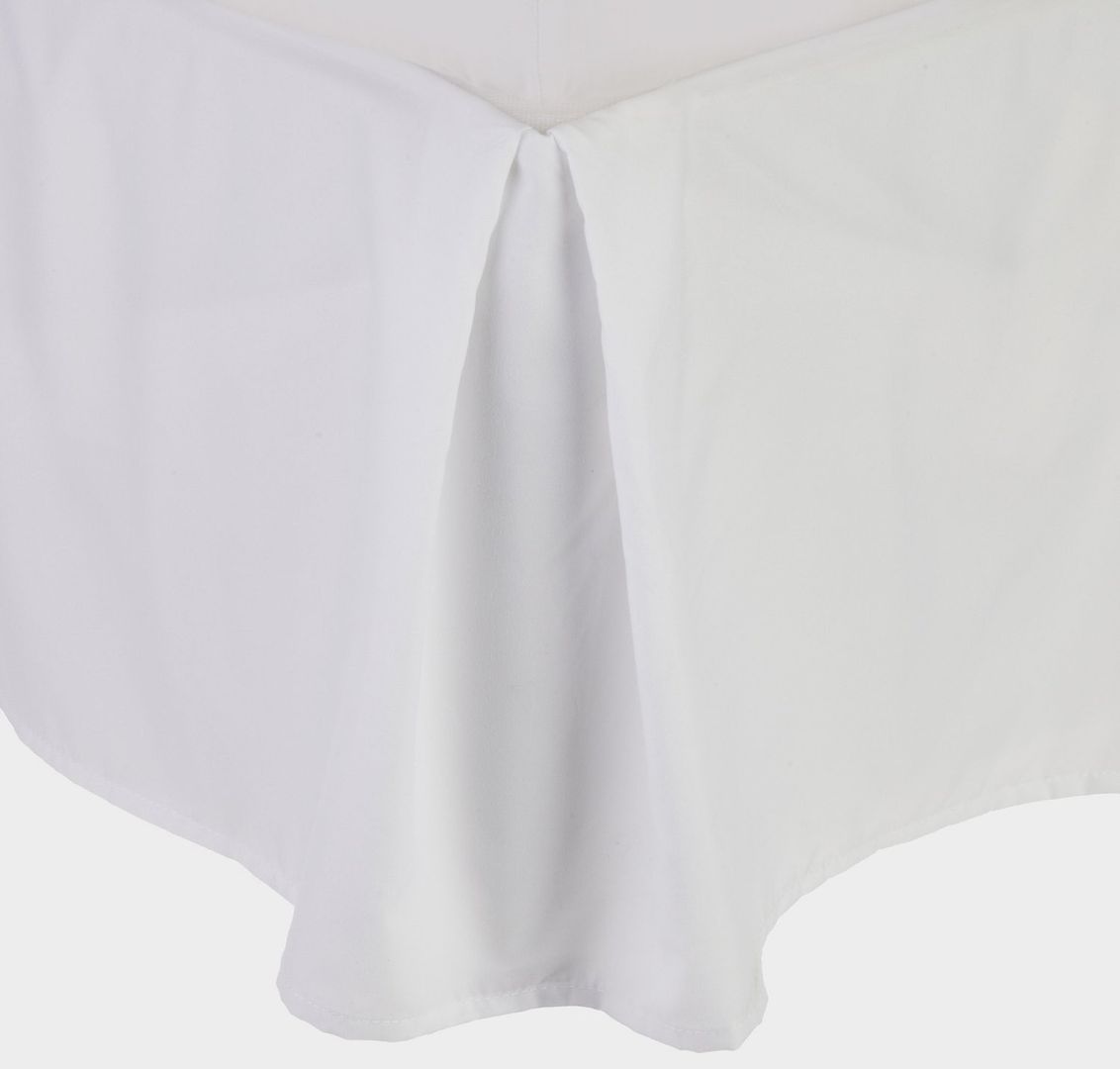 Clara Clark Tailored Bed Skirt 14" Drop Queen Size, White