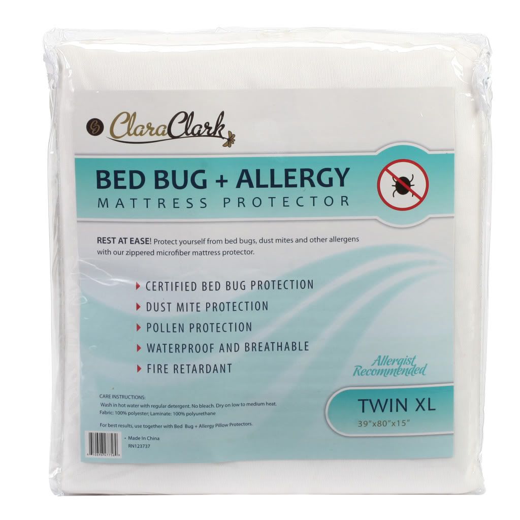 Clara Clark Bed Bug, Allergy, Waterproof Mattress Protector - Twin XL Size