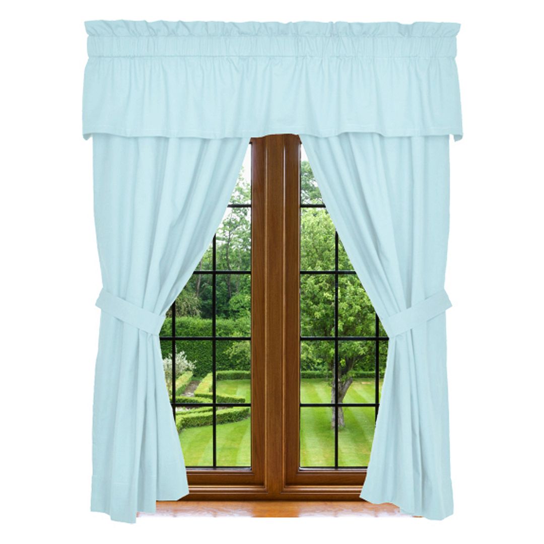 Clara Clark 5 Piece Window Curtain Light Blue