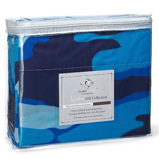 Clara Clark Camouflage Print Collection Bed Sheet Set - Full Size, Ocean Blue Clara Clark Camouflage Print Collection Bed Sheet Set - Full Size, Ocean Blue