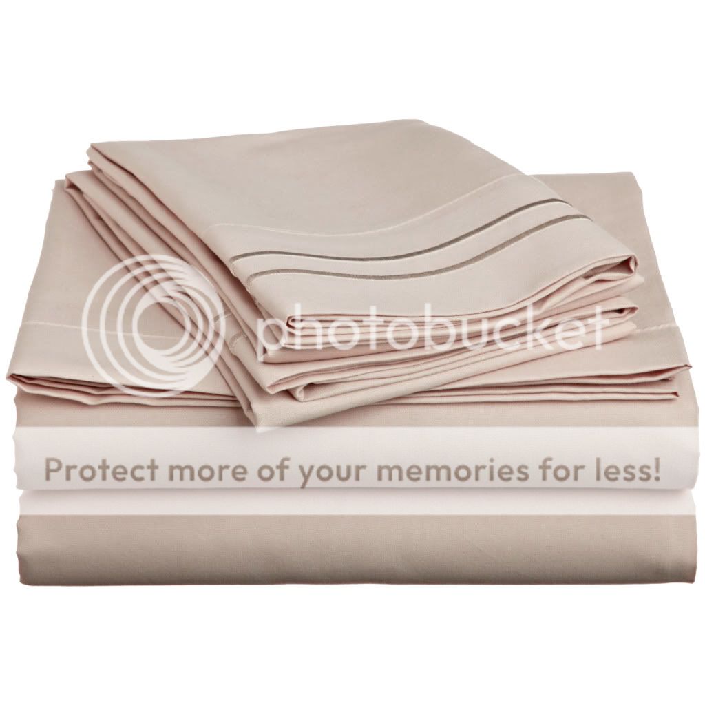 Clara Clark Soft Bed Sheet Set 1500 series King Size, Cream