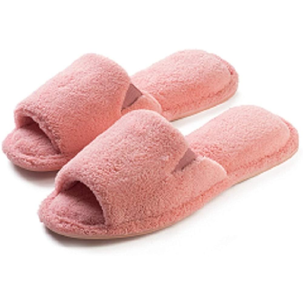 Roxoni Ultra Soft Spa Slippers for Women Cozy, Fuzzy Terry Bathroom, House and Shower Shoes