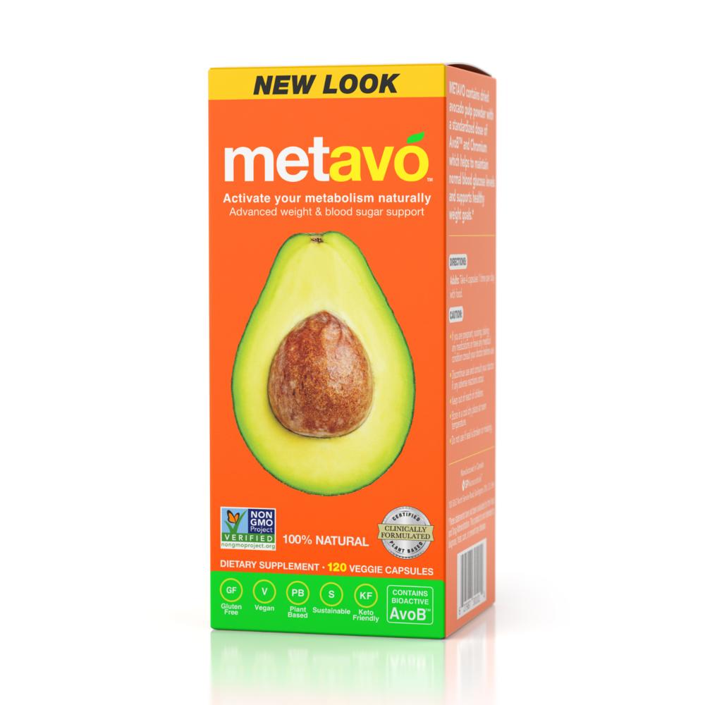 Metavo Natural Metabolism Support | Control Sugar Cravings | Diabetes Support | Avocado Supplement | Vegan, Gluten-Free,...