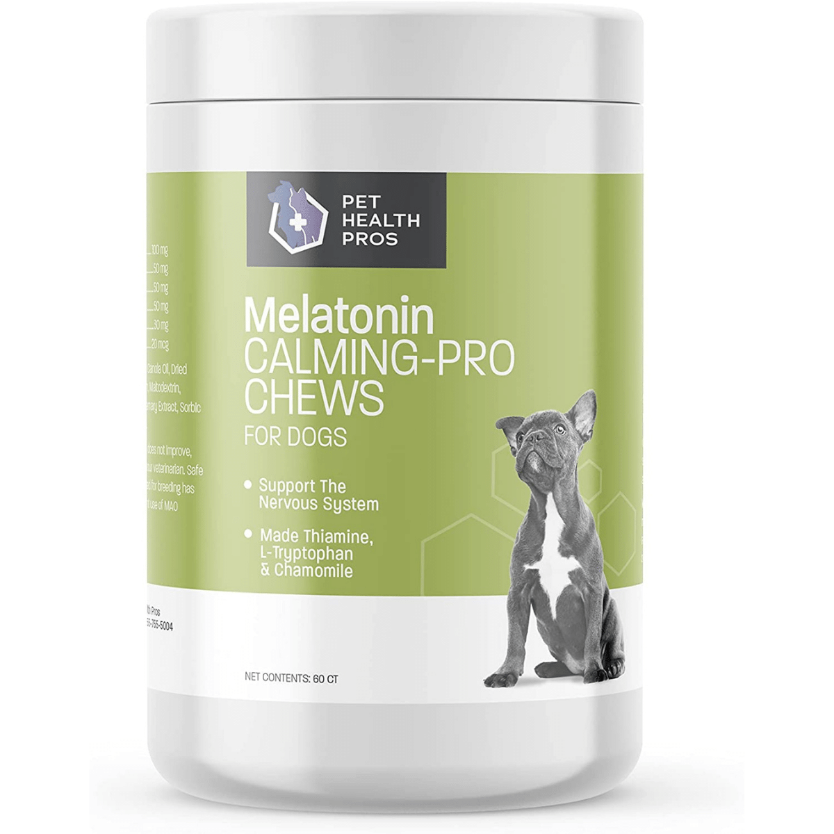 Pet Health Pros Dog Calming Treats; Anxiety Relief; Ginger, Melatonin; Stressful Situations; 60 Count; Natural Flavor