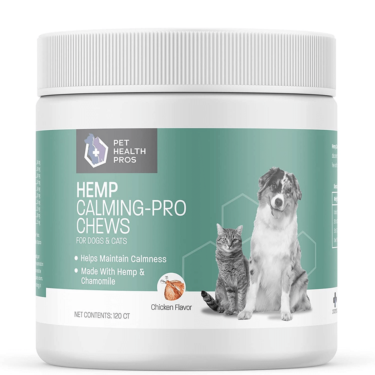 Pet Health Pros Dog Anxiety Relief Chews; Hemp-Infused, Natural Ingredients, Stress Relief  120 Count, Zesty Chicken