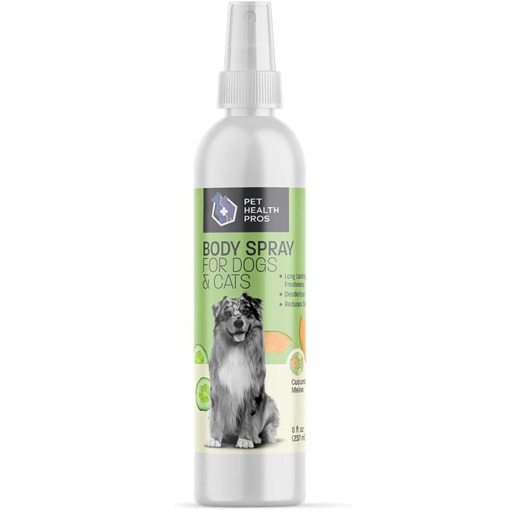 Pet Health Pros; Dog Deodorizing Spray; Long-Lasting, Eliminates Odor, Time-Saving; Large 8oz bottle- Cucumber Melon