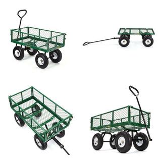 Gorilla Carts Garden Dump Yard Cart Steel Wheelbarrow Wagon
