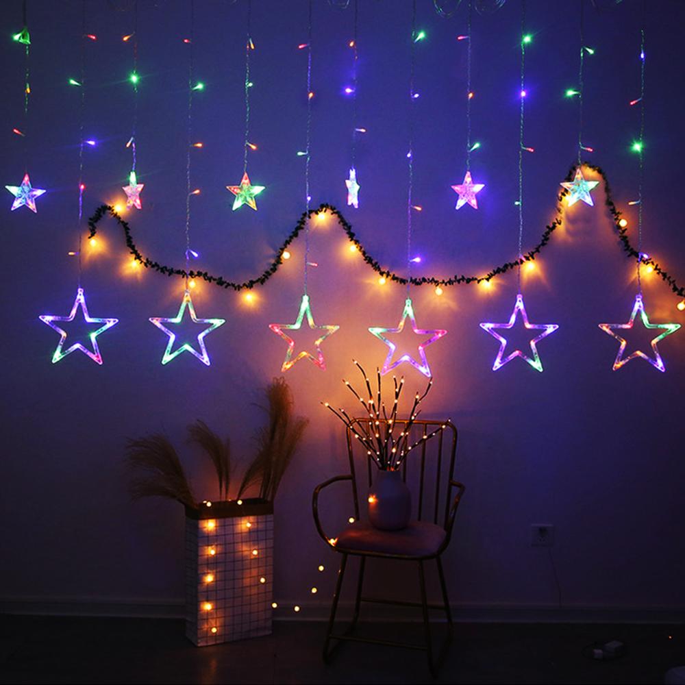 Sonicgrace Star Curtain String Light