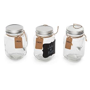 California Home Goods Vintage Mason Jar Mugs with Chalkboard ...