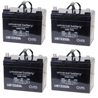 Ub12350lalt84 4 Pack Upg Ub12350 12v 35ah Sla Battery Replacement For Hoveround Mpv5
