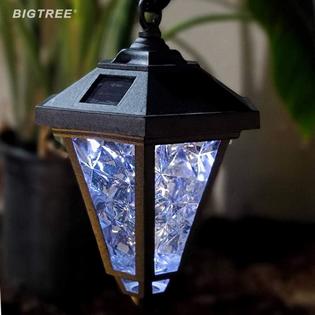 Bigtree Bt Solar Lantern 1000 2pk Blk Hanging Lights Dual Use Shepherd Hook With 2 Hooks Outdoor Coach Pack Blk Bigtree Hanging Solar Lights, Exterior Solar Coach Lights