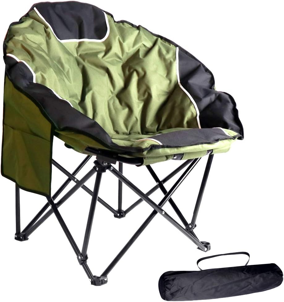 Bigtree Bt Moon Chair Odg Moon Chair Folding Cup Holder Carry Bag Portable Outdoor Wide Comfortable Green