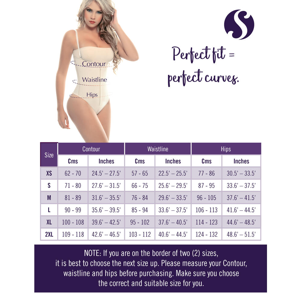 Siluet Sil1003 Fajas Colombianas Bodysuit Shapewear High Compression Thong Girdle with Control Slimming