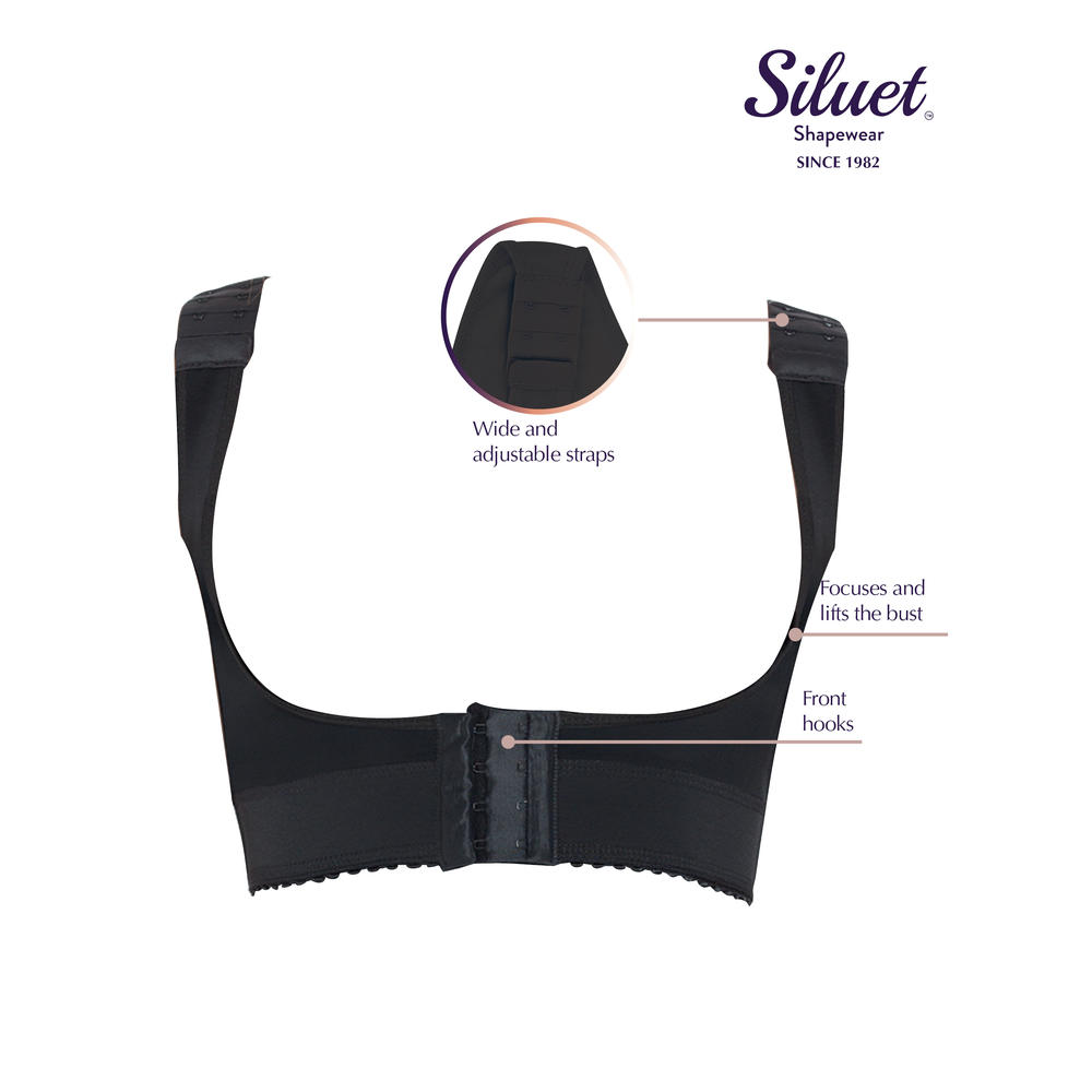 Siluet SilA2010 Fajas Colombianas Posture Corrector Shapewear Top Back Shaper with Support Bra