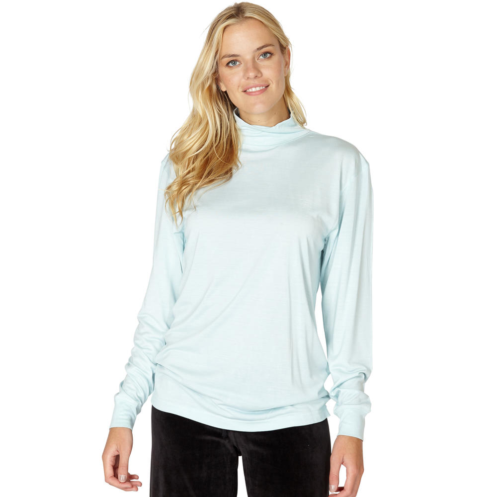 Download Intimo Unisex Mens Womens Silk Mock Turtleneck Long Sleeve ...