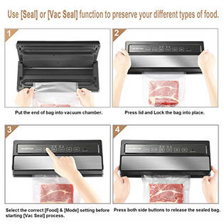 Geryon E2900 Ms Geryon Vacuum Sealer Machine Automatic Food Sealer For Food Savers W Starter To