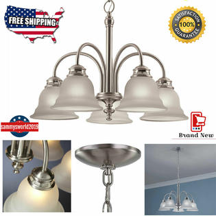 Project Source New Brushed Nickel Kitchen Dining Room Chandelier