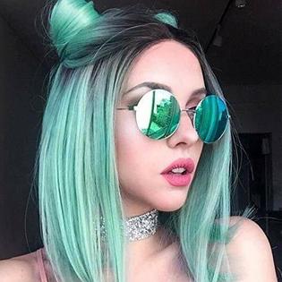 Quickwig Quick Wig Ombre Wigs Mint Green Short Straight Synthetic