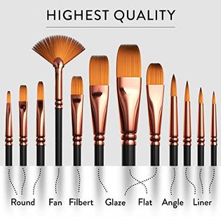 Benicci Professional Artist Paint Brush Set of 12 - Painting Brushes Kit for Kids, for Benicci Professional Artist Paint Brush Set of 12 - Painting Brushes Kit for Kids, for