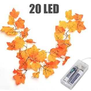 Luditek 20 Led Thanksgiving Decorations Lighted Fall Garland Home