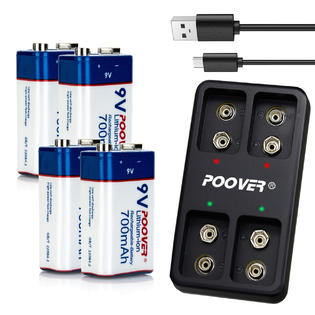 Poover 4 Poover 9v 700ma Li Ion Rechargeable Battery Tens Unit 9 Volt Battery Charger