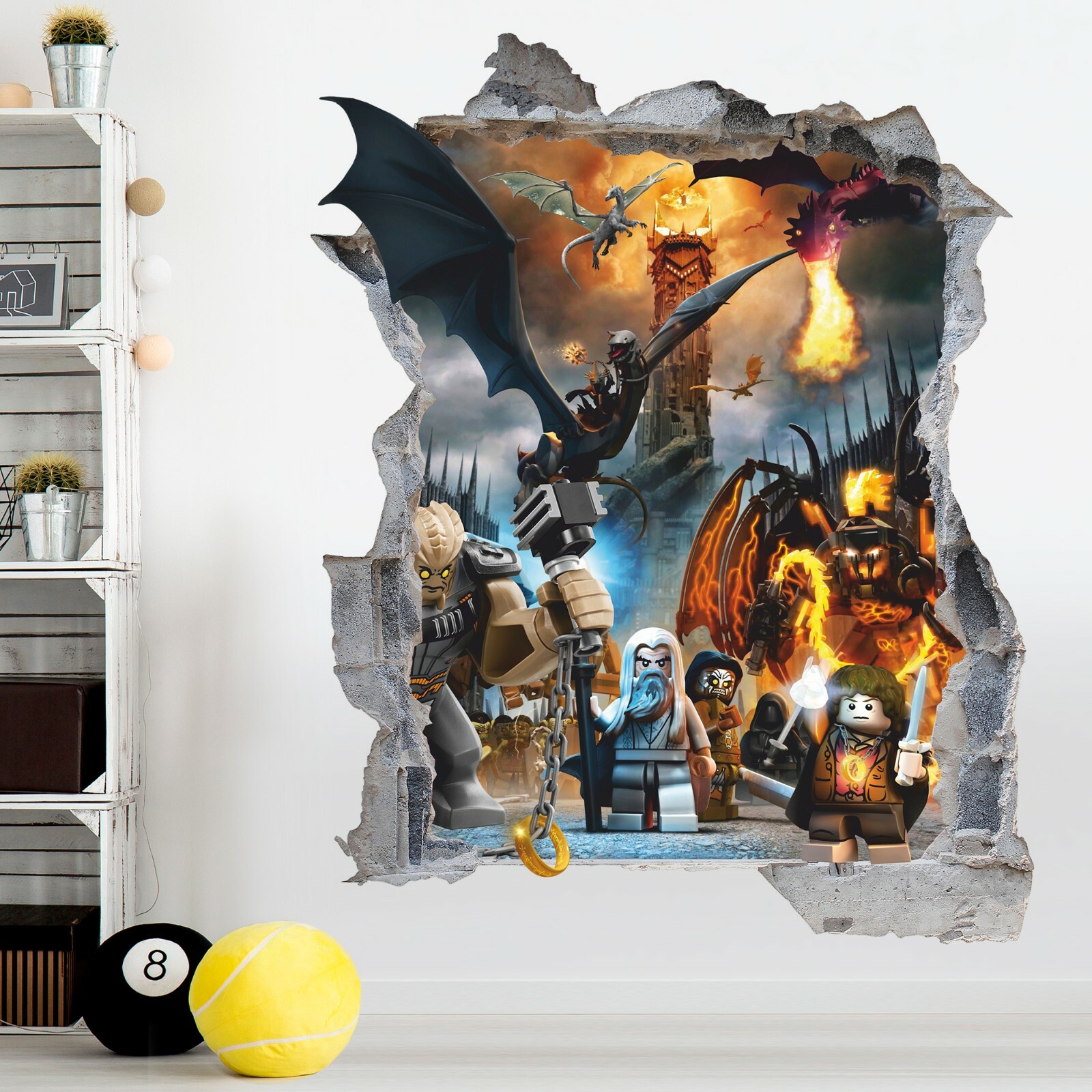 Lego Lego Lord Of The Rings 3d Wall Decal Lego Wall Sticker Toys Removable