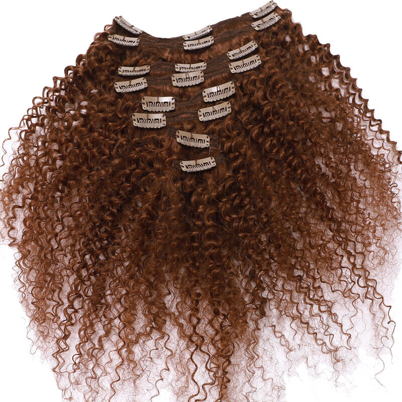 MY-LADY African Afro Kinky Curly Hair Clip In 100% Human Hair Extensions  THICK Full