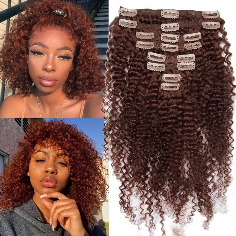 MY-LADY African Afro Kinky Curly Hair Clip In 100% Human Hair Extensions  THICK Full Head