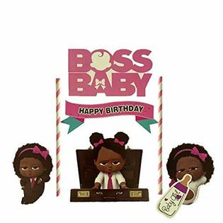 Jshend Boss Baby Pink Girl Cake Toppers Baby Shower Baby Theme