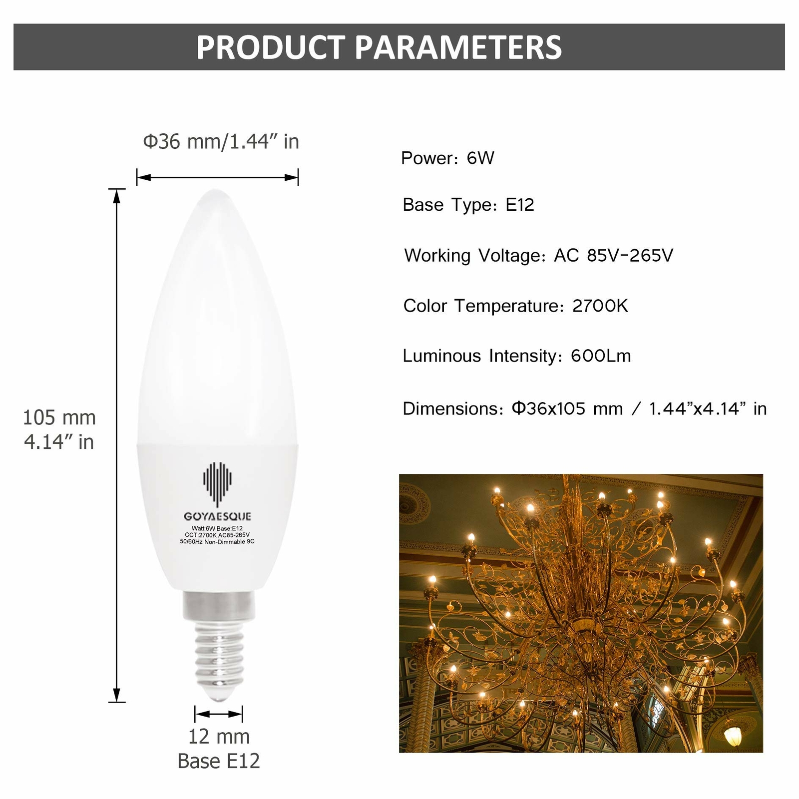 Goyaesque Led Bulbs Candelabra Small Base Non Dimmable Decorative Led Bulbs Candelabra Small Base