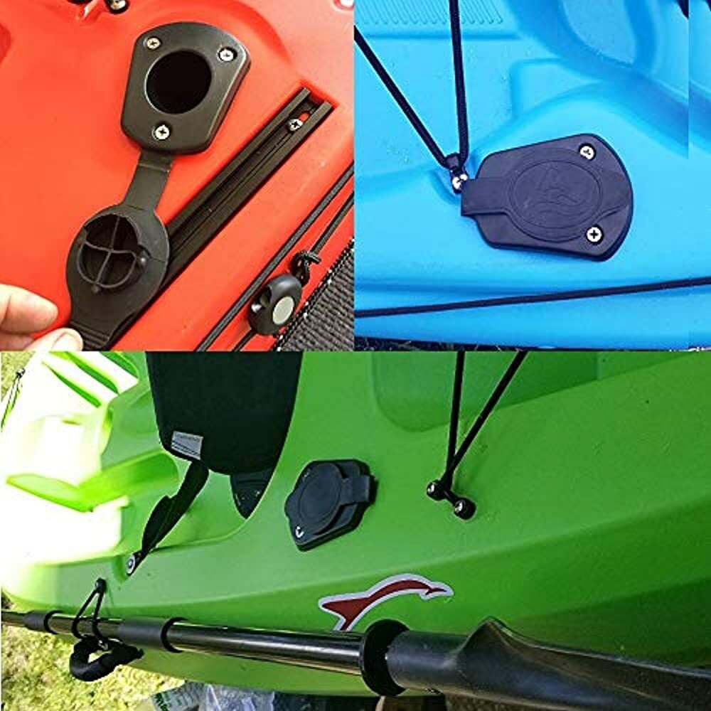 Anndason 2 Pcs Kayak Deck Plastic Flush Mount Fishing Boat Rod Holders And  Cap Cover,