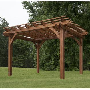 Leisure Time Products 6214 Free Standing Pergola 10 X 12 Gazebo Kit Backyard Patio Canopy Outdoor Shade