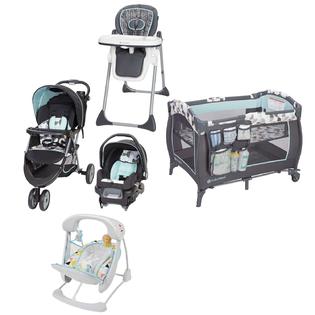 Baby Trend Baby Boy Gift Stroller with Car Seat Combo Travel System Swing  Chair Playard Bag