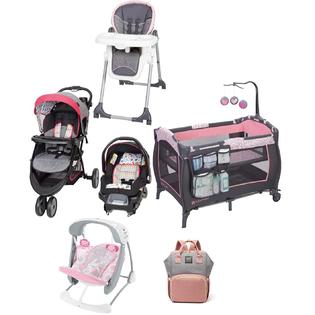 Baby Girl Combo Stroller with Car Seat Playard