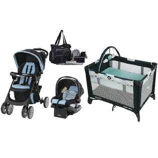 Graco Toddler Stroller with Car Seat Infant Playard Bassinet Diaper Bag Set Baby  Combo