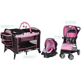 Disney Baby Girl Pink Stroller Car Seat Playard Newborn Travel System Combo  Set