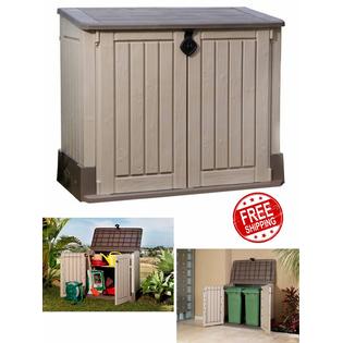 Keter 211166 Storage Cabinet Outdoor Garden Shed Pool Trash