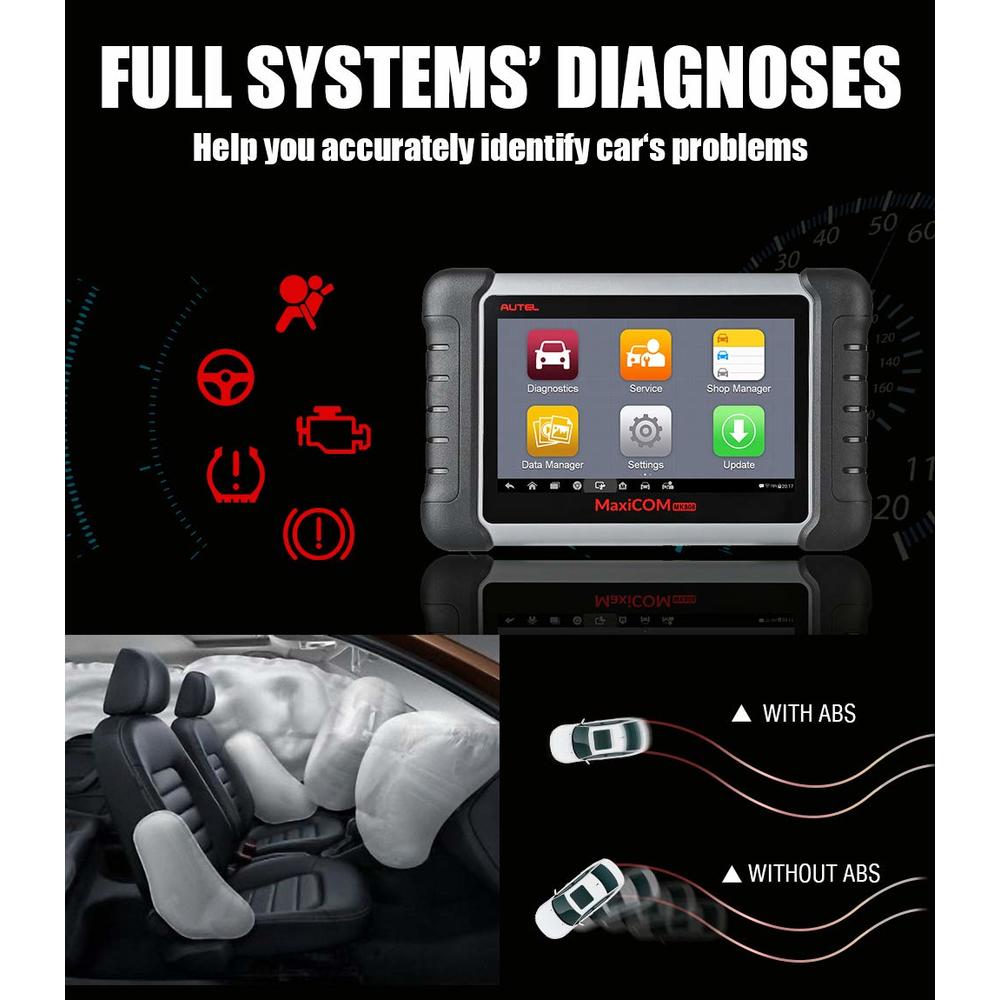 Autel MaxiCOM MK808 OBD2 Scanner Automotive Diagnostic Scan Tool with All System Diagnosis and Service Functions (MD802+ Pro)