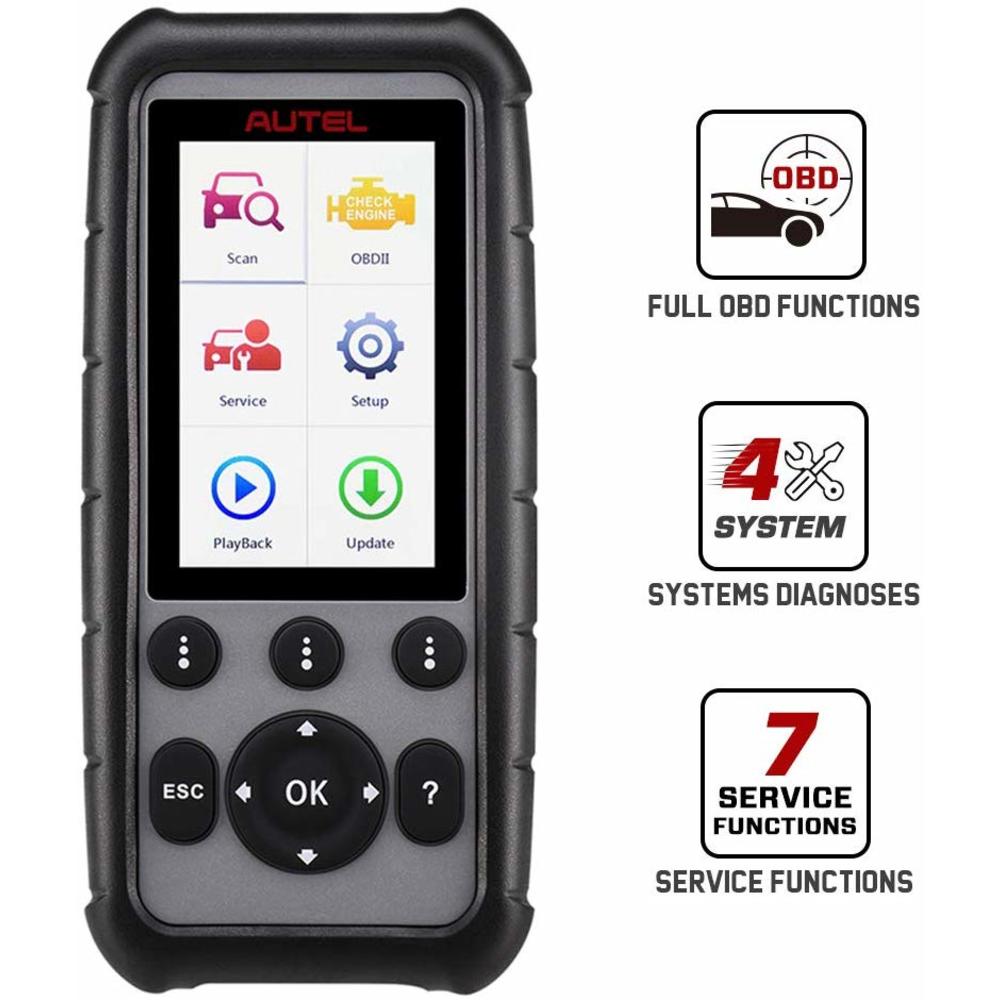 Autel MD806 OBD2 Scanner Car Diagnostic Scan Tool for Engine, Transmission, SRS & ABS Systems, EPB, Oil Reset, DPF, SAS and BMS
