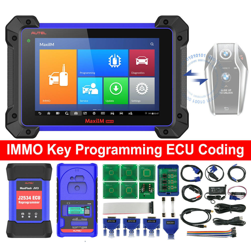 Autel MaxiIM IM608 Key Programming Tool with XP400 & J2534 Reprogrammer Car Diagnostic Scanner ECU Coding Active Test
