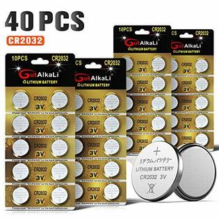 Gutalkali No Apply Cr2032 Lithium 3v Battery Electronic Coin Cell Button For Cr2032 40 Pieces