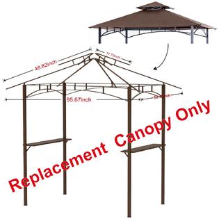 Abccanopy Abccanopy Grill Shelter Replacement Canopy Roof Only Fit L Gz238pst 11 Brown