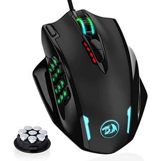 Redragon 707062801 M908 Impact RGB LED MMO Mouse With Side Buttons