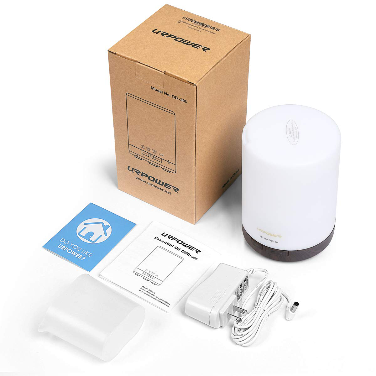 Sunbeam 500 553 146 Urpower 2nd Gen 300ml Aroma Essential Oil Diffuser Night Light Ultrasonic Air Hu