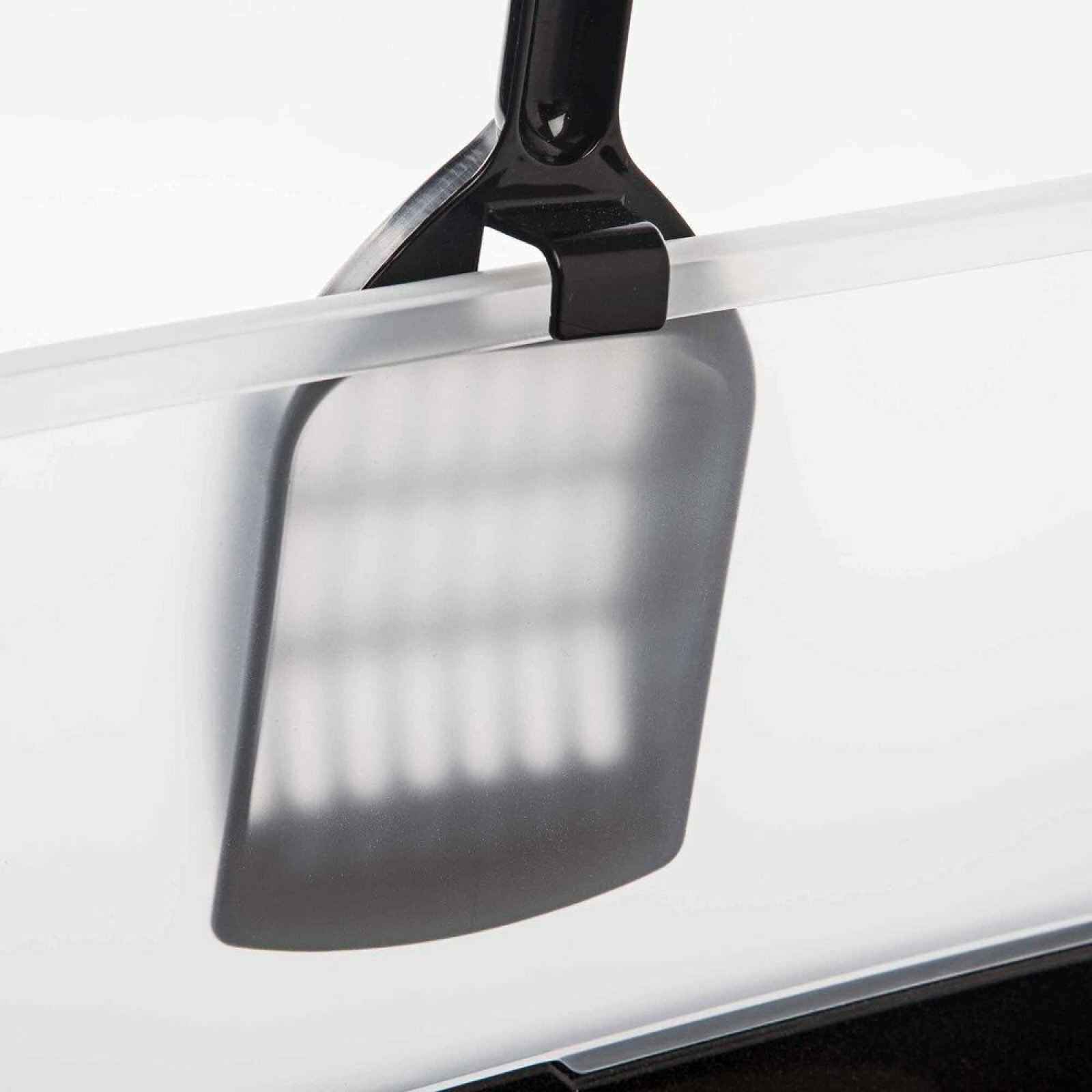 Iris Usa Open Top Cat Litter Box With Shield And Scoop Black Sturdy Plastic Made